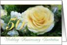 50th Wedding Anniversary Invitation - Yellow Rose card