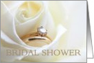 Bridal Shower Invitation - Bridal set in white rose card