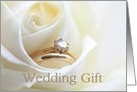 Wedding Money Gift Card - Bridal set in white rose card