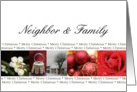 Neighbor & Family Merry Christmas collage card