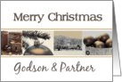 Godson & Partner - Merry Christmas card Sepia Winter collage card