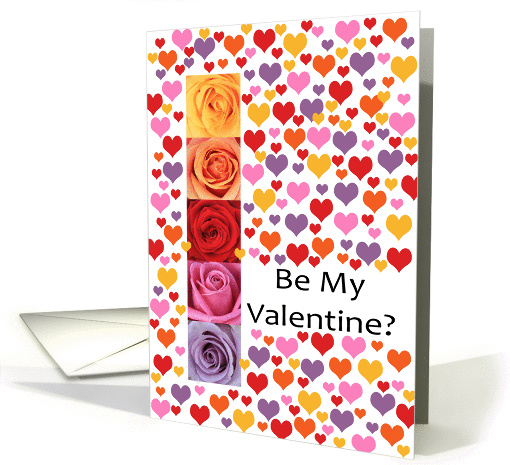 Be my Valentine - Roses and Hearts card (1011893)