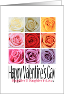 Daughter and Daughter in Law - Happy Valentine’s Gay, Rainbow Roses card