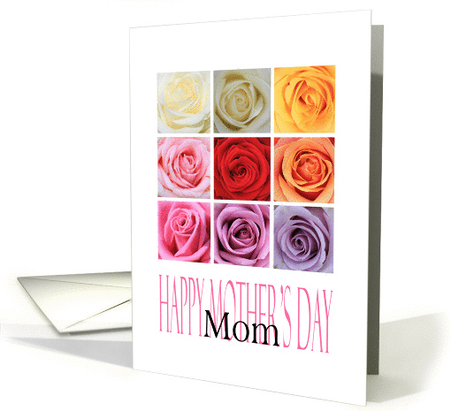 Mom - Happy Mother's Day, Rainbow Roses card (1039811)