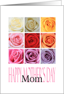 Mom - Happy Mother’s Day, Rainbow Roses card