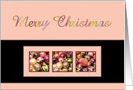 Merry Christmas Colored ornaments card