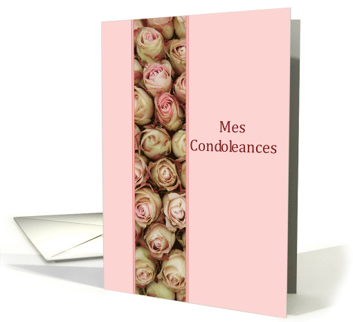 French Sympathy Card Pink Roses card (1051851)