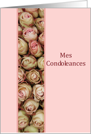 French Sympathy Card Pink Roses card