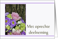 Dutch Sympathy Purple Bouquet card