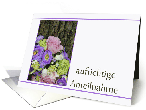 German Sympathy Purple Bouquet card (1051955)