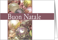 Italian Merry Christmas Buon Natale Colored Ornaments card