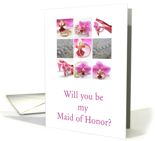 Maid of Honor Pink wedding Collage card (1077172)