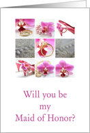Maid of Honor Pink wedding Collage card