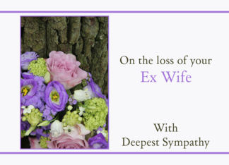 Sympathy Loss of Ex-Wife - Purple bouquet