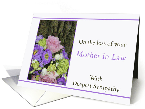 Sympathy Loss of your Mother in Law Purple Bouquet card (1080504)