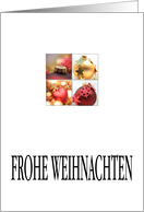 German Christmas Frohe Weihnachten 4 Ornaments Collage card