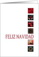 Spanish Christmas Feliz Navidad Red Christmas Collage card