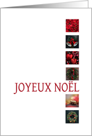 French Christmas Joyeux Nol Red Christmas Collage card