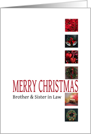 Brother & Sister in Law Merry Christmas - Red christmas collage card