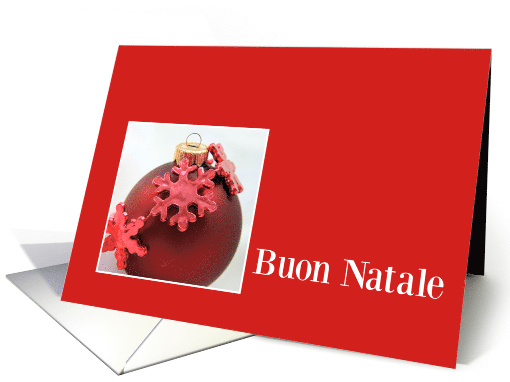 Italian Christmas Buon Natale Red Christmas Bauble card (1092462)