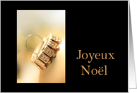 French Christmas Golden Bauble, Soft Focus card