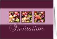 Invitation - purple colored ornaments card