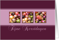 Dutch Fijne Kerstdagen Merry Christmas Pastel Ornaments card
