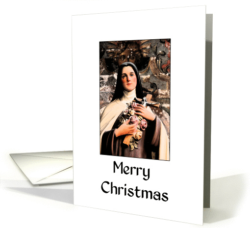 Merry Christmas - Thrse of Lisieux French Statue card (1095006)