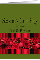 Dad & Partner - Season’s Greetings roses and winter berries card