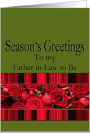 Father in Law to Be - Season’s Greetings roses and winter berries card