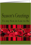 Son in Law to Be - Season’s Greetings roses and winter berries card