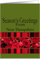 New Hampshire - Season’s Greetings roses & winter berries card