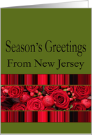 New Jersey - Season’s Greetings roses & winter berries card