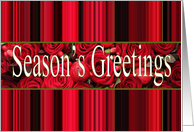 Season’s Greetings roses & winter berries card