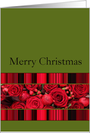 Merry Christmas roses & winter berries card