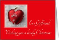 Ex-Girlfriend - A Lovely Christmas, heart shaped ornament, snow card