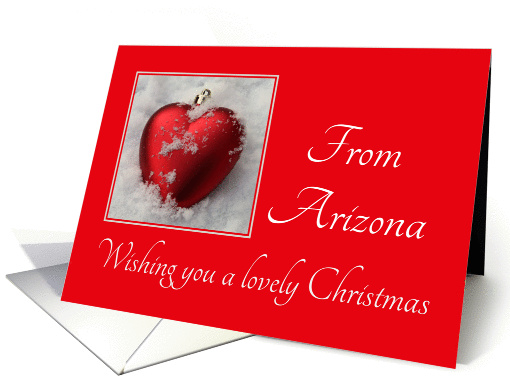 Arizona - Lovely Christmas, heart shaped ornaments card (1113084)
