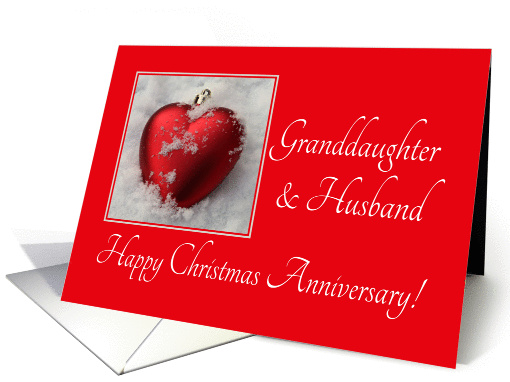 Granddaughter & Husband Christmas Anniversary, heart... (1113942)