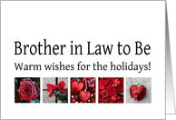 Brother in Law to Be - Red Collage warm holiday wishes card