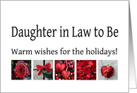 Daughter in Law to Be - Red Collage warm holiday wishes card