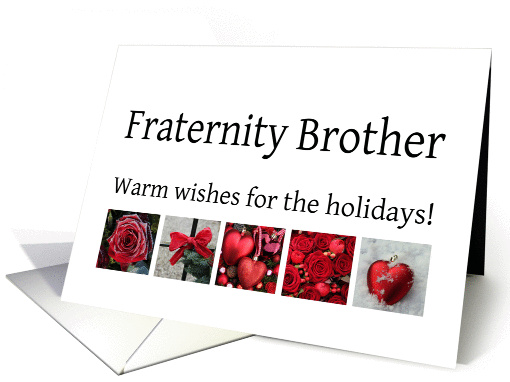 Foster Parents - Red Collage warm holiday wishes card (1115594)