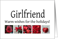 Gilrfriend - Red Collage warm holiday wishes card