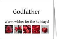 Godfather - Red Collage warm holiday wishes card
