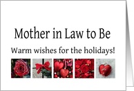 Mother in Law to Be - Red Collage warm holiday wishes card