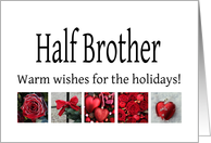 Half Brother - Red Collage warm holiday wishes card