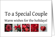 To a Special Couple - Red Collage warm holiday wishes card