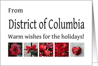 District of Columbia - Red Collage warm holiday wishes card