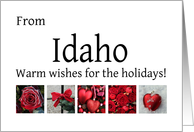 Idaho - Red Collage warm holiday wishes card