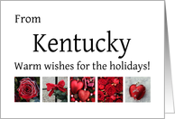 Kentucky - Red Collage warm holiday wishes card