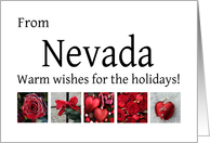 Nevada - Red Collage warm holiday wishes card